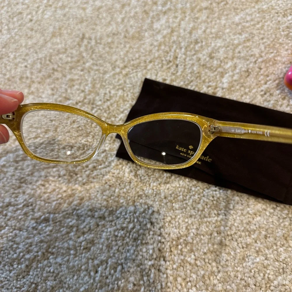 Kate Spade Black and Gold Glasses